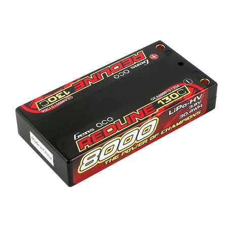 Gens ace Redline Series 8000mAh 1S2P 3.8V 130C HardCase #65 HV Lipo Battery