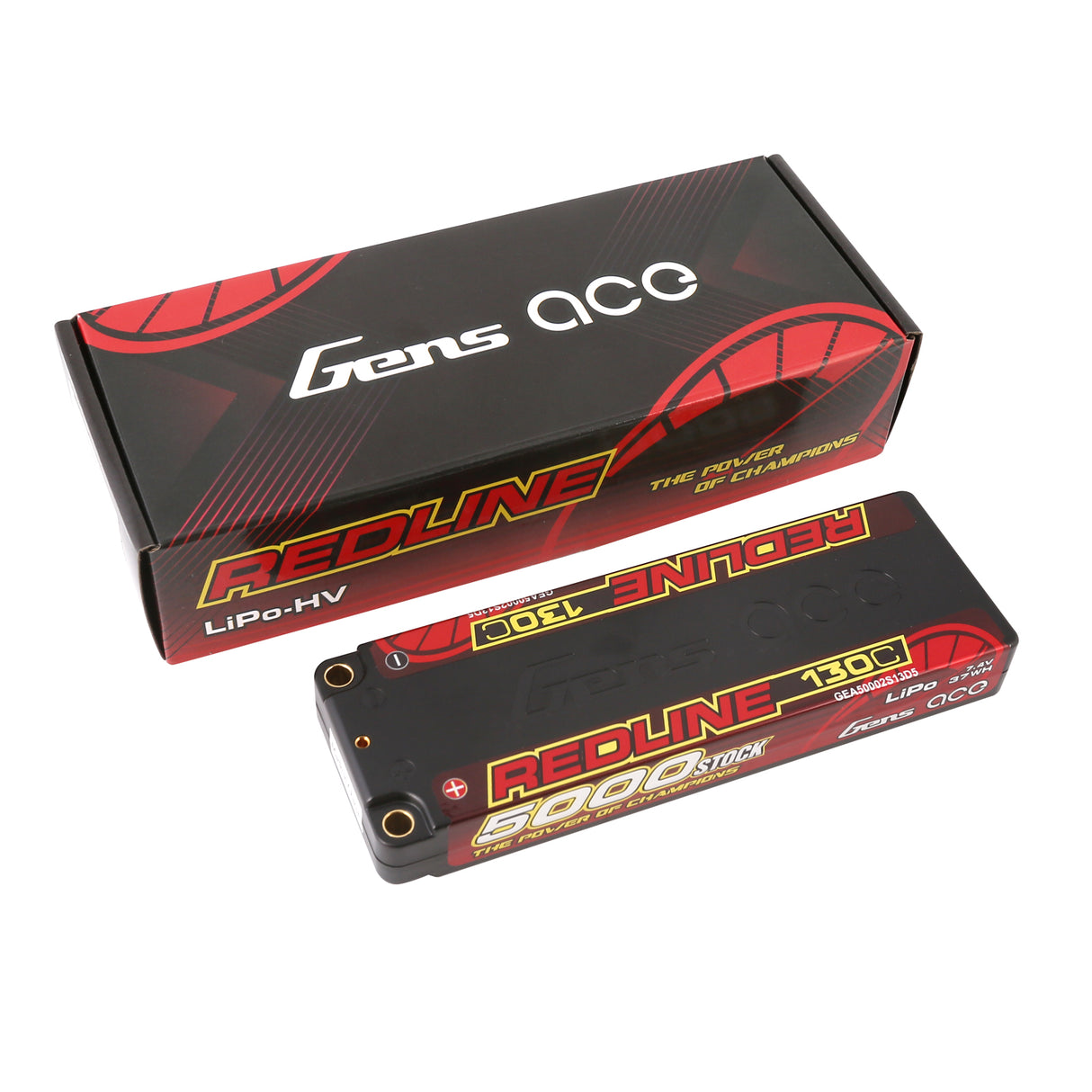 Gens ace Redline 1.0 5000mAh 2S 7.4V 130C HardCase 56# HV Lipo Battery