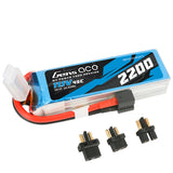 Gens ace 2200mAh 11.1V 45C 3S1P Lipo Battery Pack with EC3/XT60/T-plug