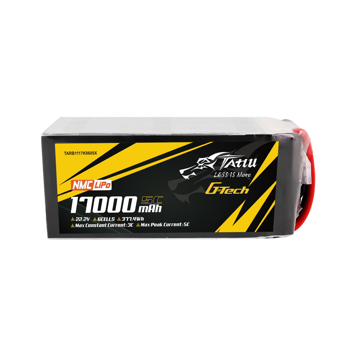 TATTU NMC Semi-solid 17000mAh 5C 22.2V 6S1P G-Tech Lipo Battery Pack with XT90S-F Plug