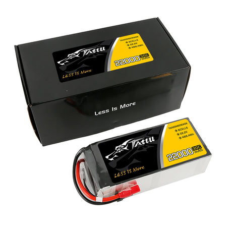 Tattu 22000mAh 22.2V 30C 6S1P Lipo Battery Pack with AS150+XT150 plug