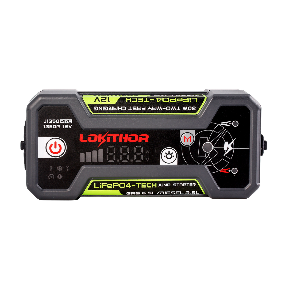 Lokithor LiFePO4 12V 25.6Wh 1350A Jump Starter