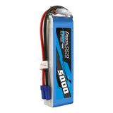 Gens ace 5000mAh 14.8V 45C 4S1P Heli Lipo Battery with EC5 Plug