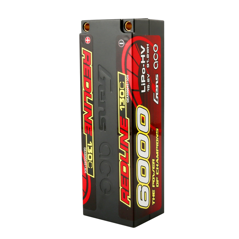 Gens ace Redline 1.0 6000mAh 4S 15.2V 130C HardCase 59# HV Ultra LCG LiPo Battery