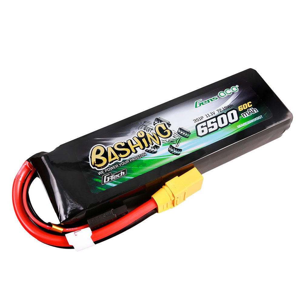 Gens ace G-Tech 6500mAh 11.1V 60C 3S Lipo Battery Pack with XT90-Bashing Series