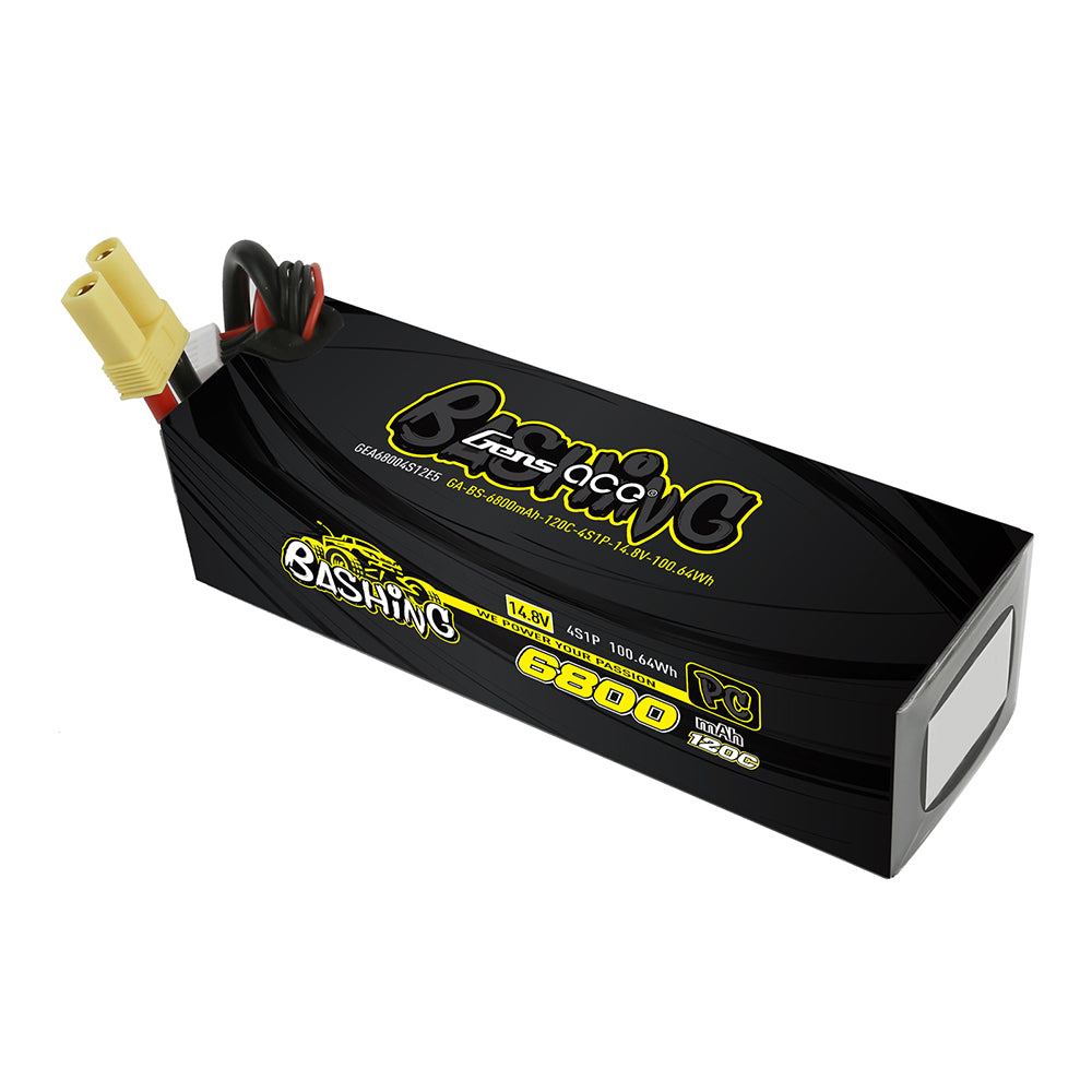 Gens ace 6800mAh 14.8V 120C 4S1P Lipo Battery Pack with EC5-Bashing Series