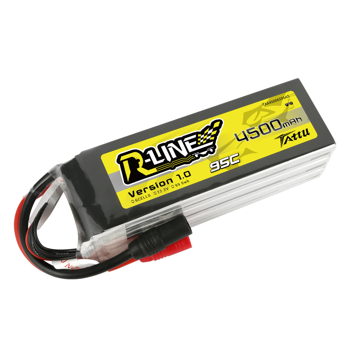 Tattu R-Line 22.2V 4500mah 6S 95C FPV Lipo Battery with AS150 Plug