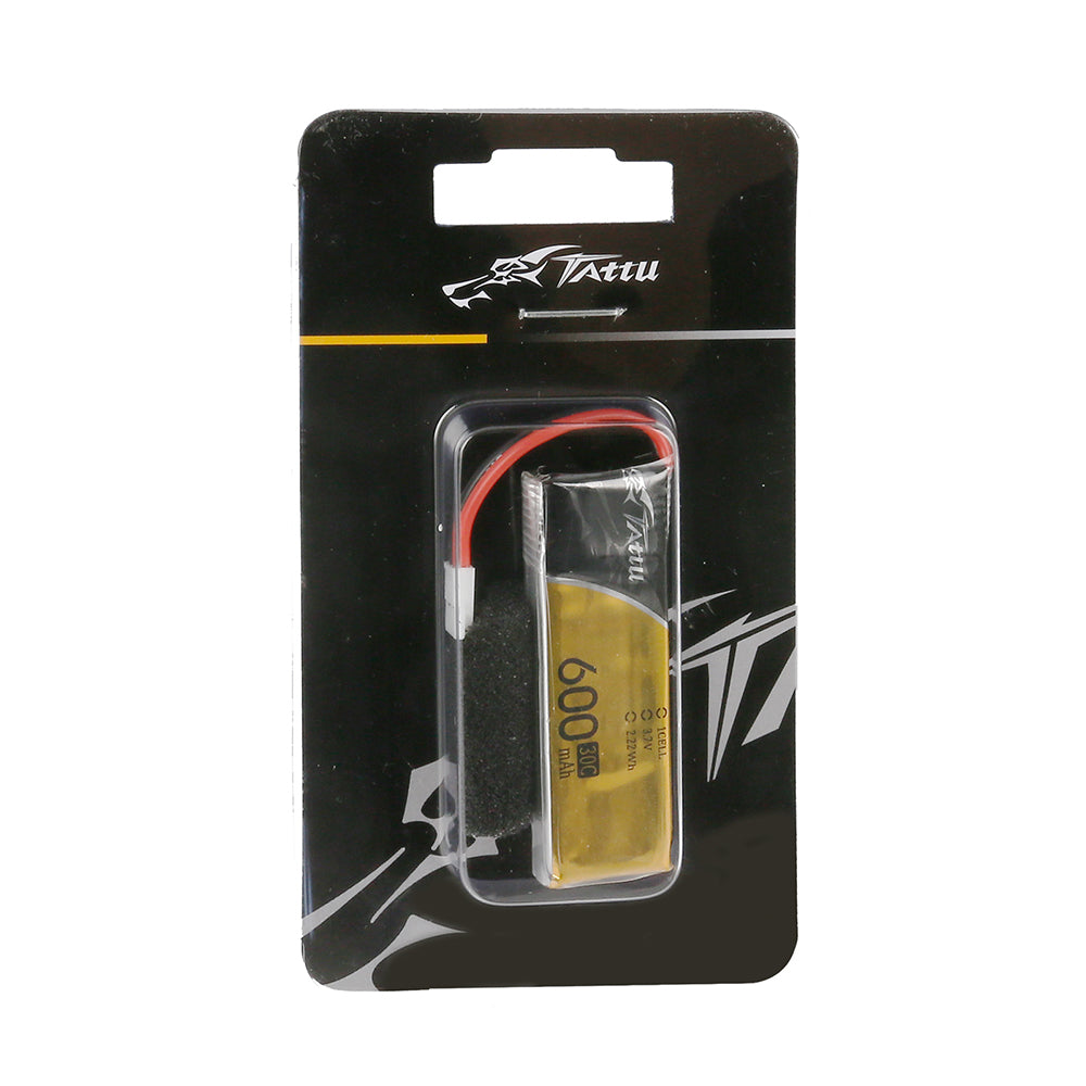 Tattu 600mAh 3.7V 30C 1S1P Lipo Battery Pack with Molex Plug(1 pcs/pack)