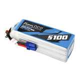 Gens ace 5100mAh 80C 22.2V 6S1P Lipo Battery Pack with EC5 plug