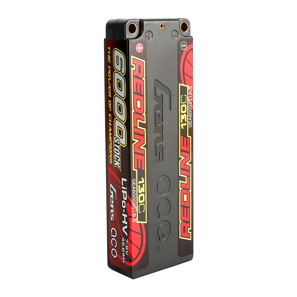 Gens ace Redline 1.0 6000mAh 2S2P 7.6V 130C HardCase 57# HV Lipo Battery