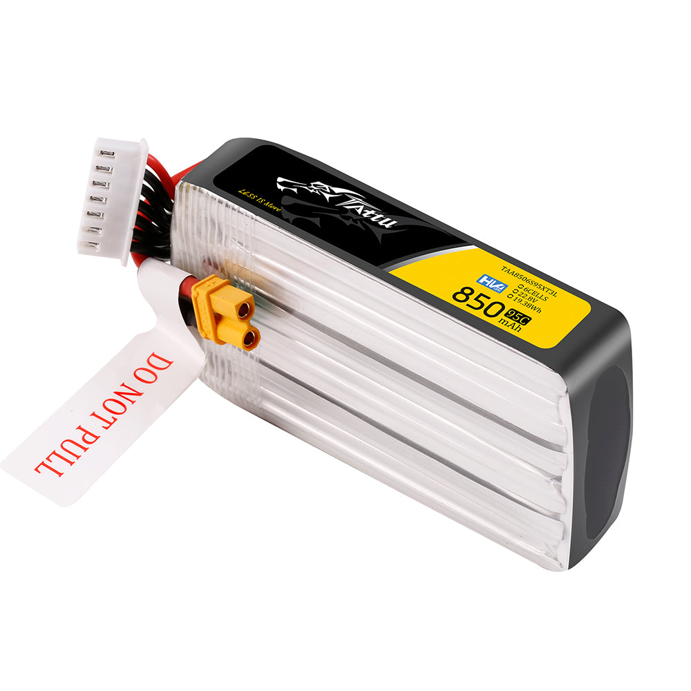 Tattu R-Line 850mAh 22.8V 95C 6S1P XT30 Lipo Battery Long-Pack