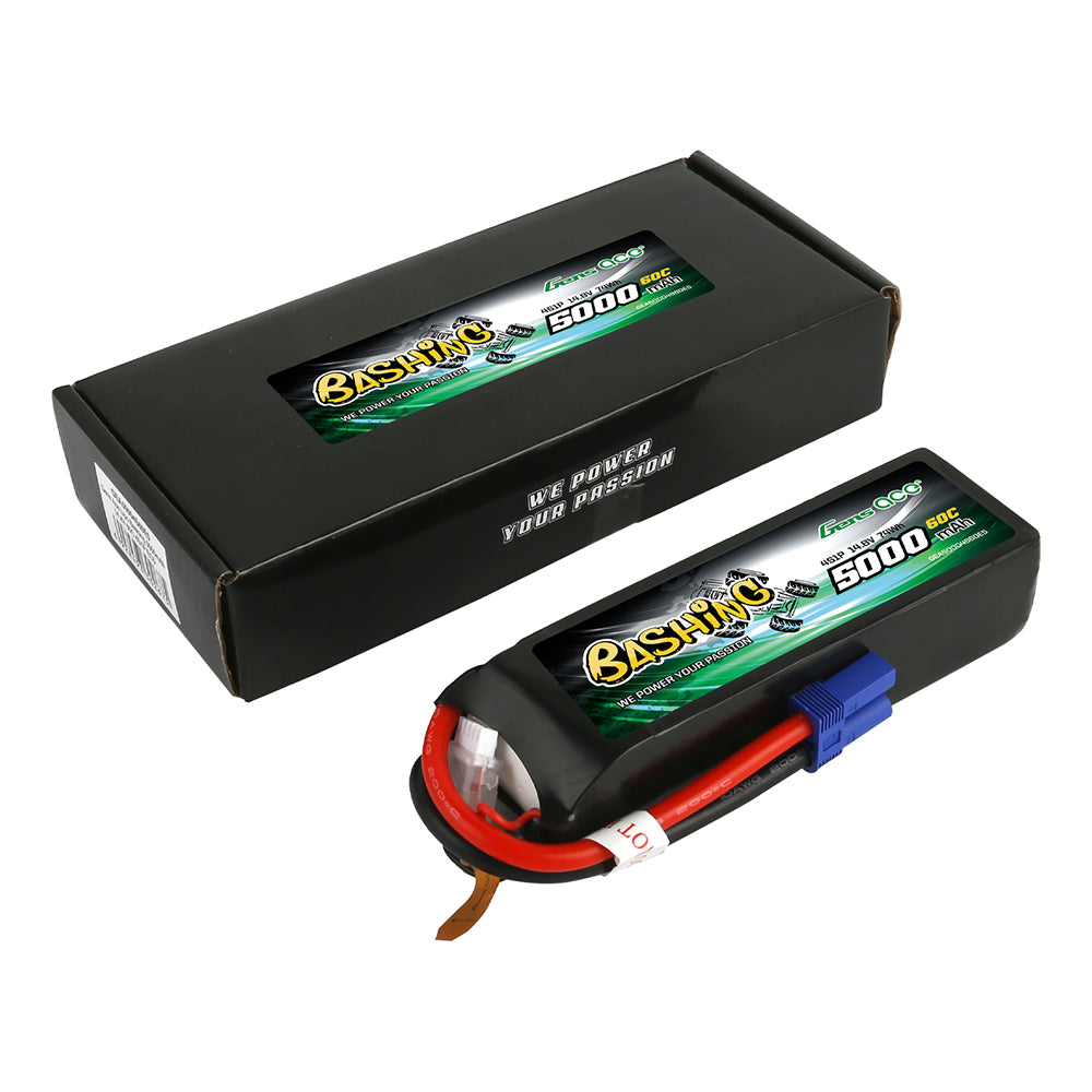 Gens ace 5000mAh 14.8V 4S 60C Lipo Battery Pack with EC5 Plug-Bashing Series