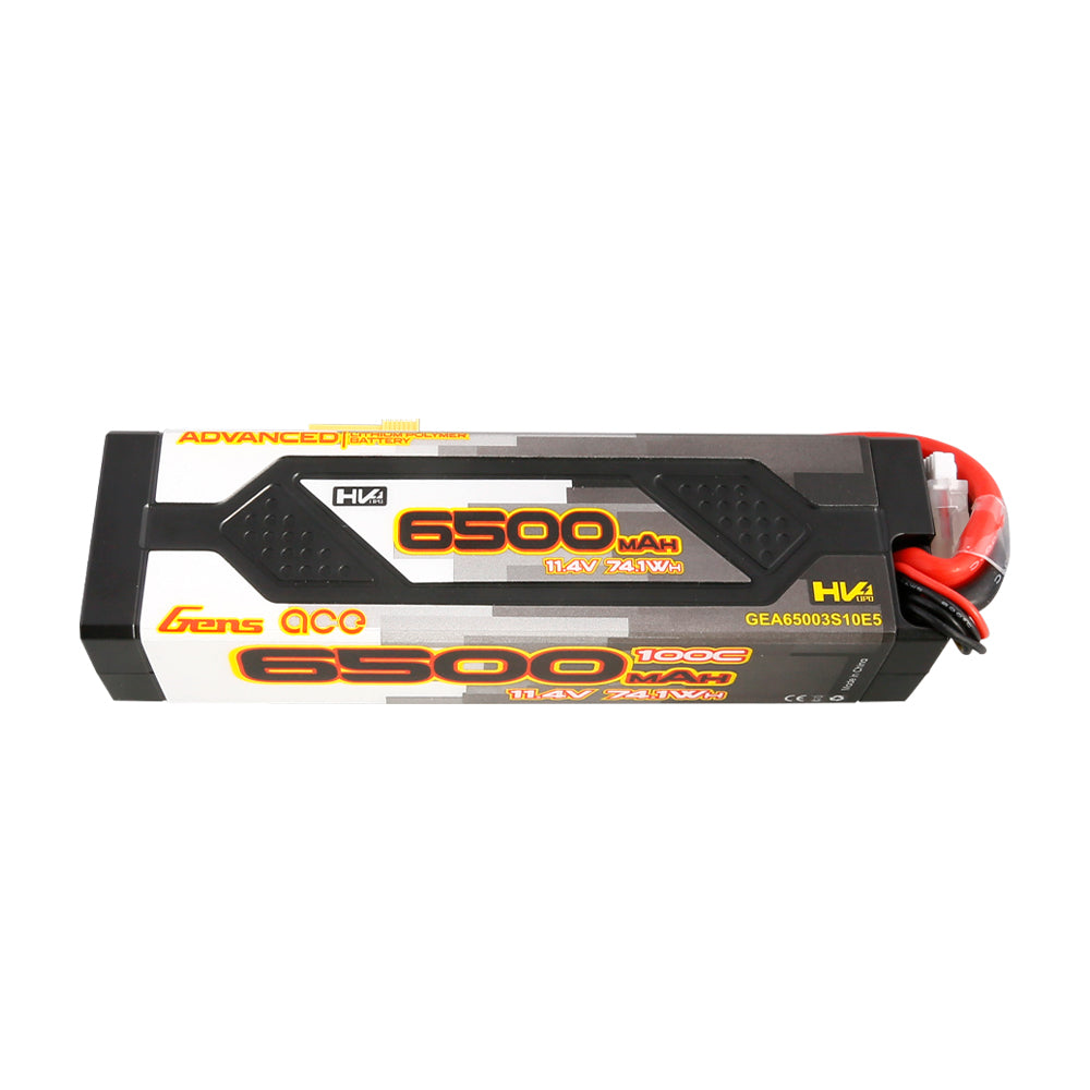 Gens ace Advanced 6500mAh 11.4V 100C 3S1P HardCase 60# Lipo Battery Pack with EC5