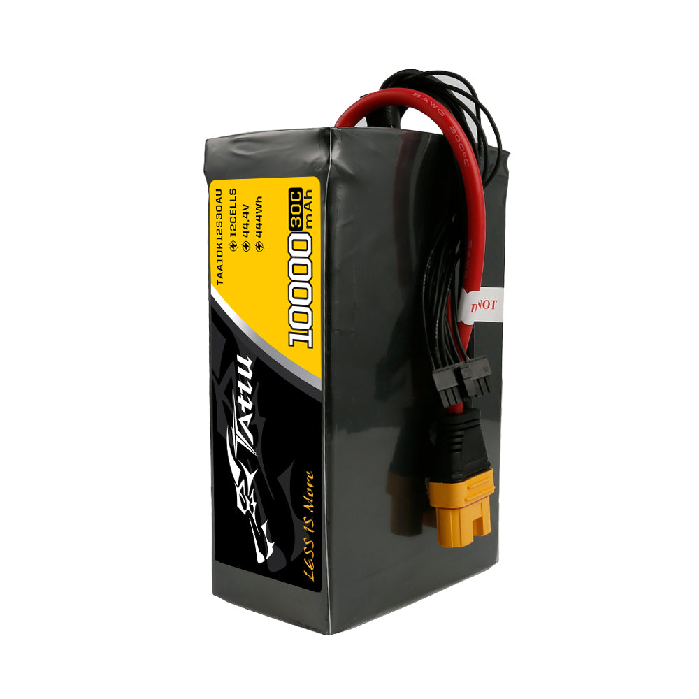 Tattu 10000mAh 44.4V 30C 12S1P Lipo Battery Pack with AS150U Plug