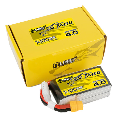 Tattu R-Line Version 4.0 1400mAh 4S 14.8V 130C Lipo Battery Pack with XT60 Plug