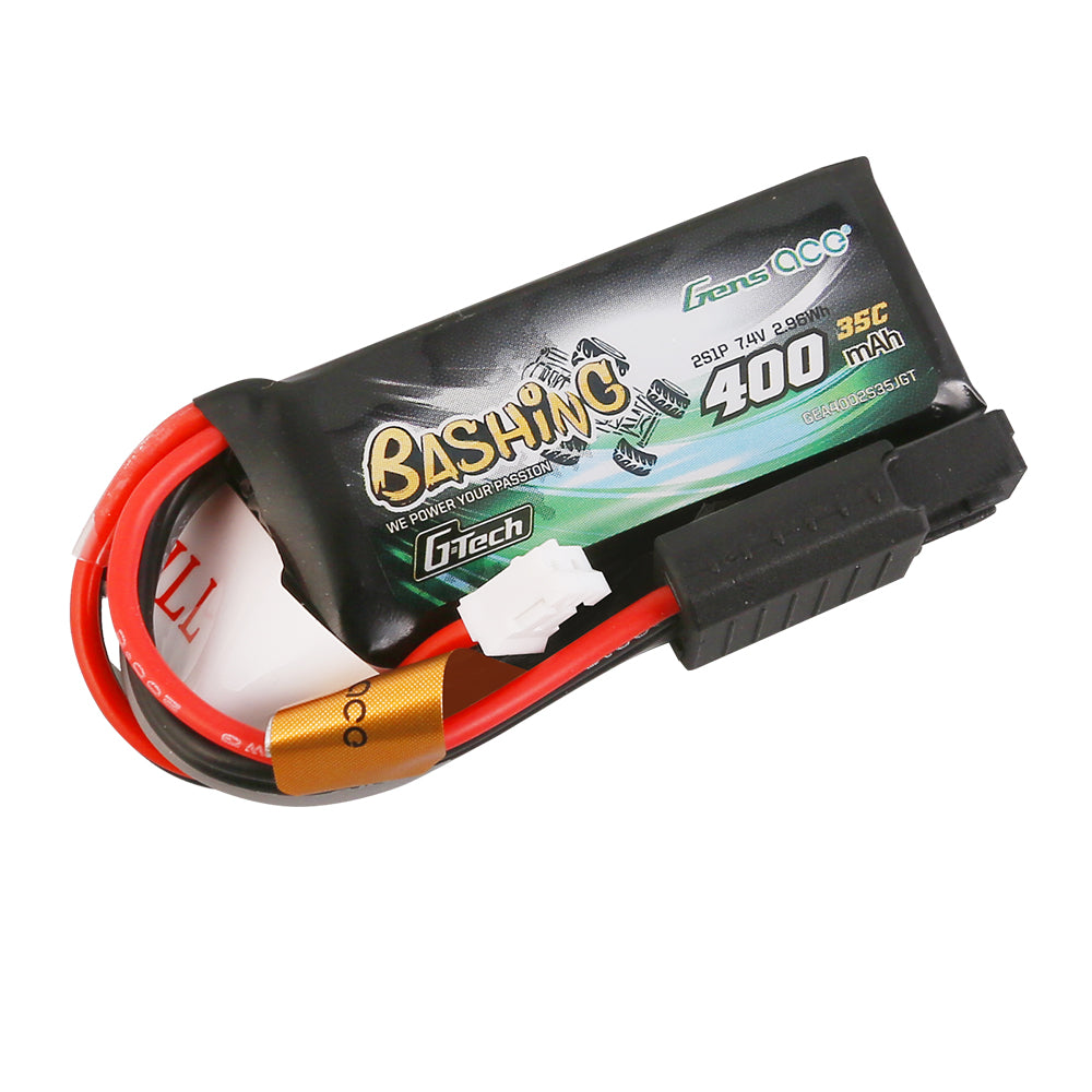 Gens ace G-Tech 400mAh 7.4V 2S 35C Lipo Battery Pack with JST-PHR Plug-Bashing Series