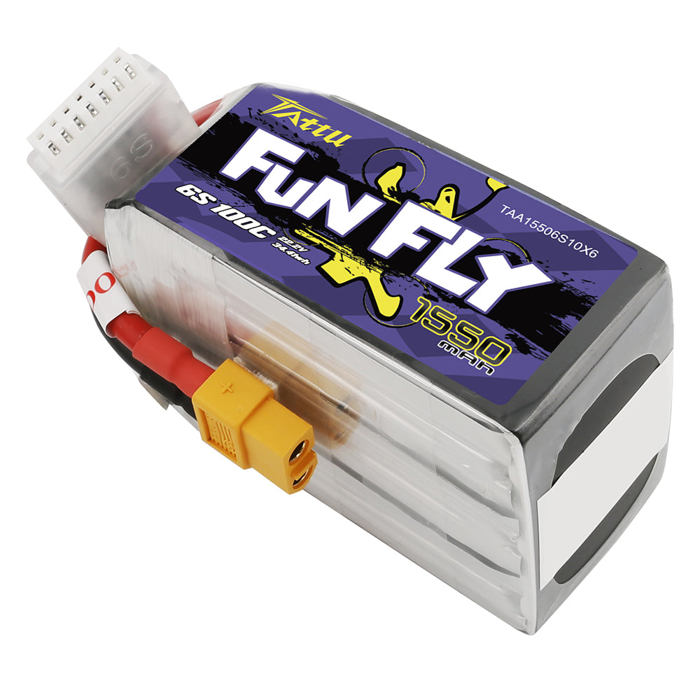 Tattu Funfly Series 1550mAh 22.2V 100C 6S1P Lipo Battery Pack with XT60 Plug