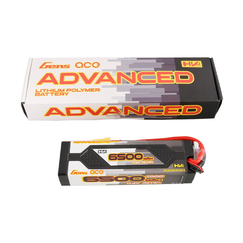 Gens ace Advanced 6500mAh 11.4V 100C 3S1P HardCase 60# Lipo Battery Pack with EC5