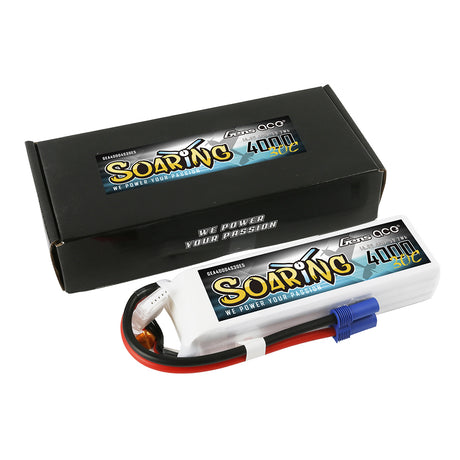 Gens ace Soaring 4000mAh 14.8V 30C 4S1P Lipo Battery Pack with EC5 plug