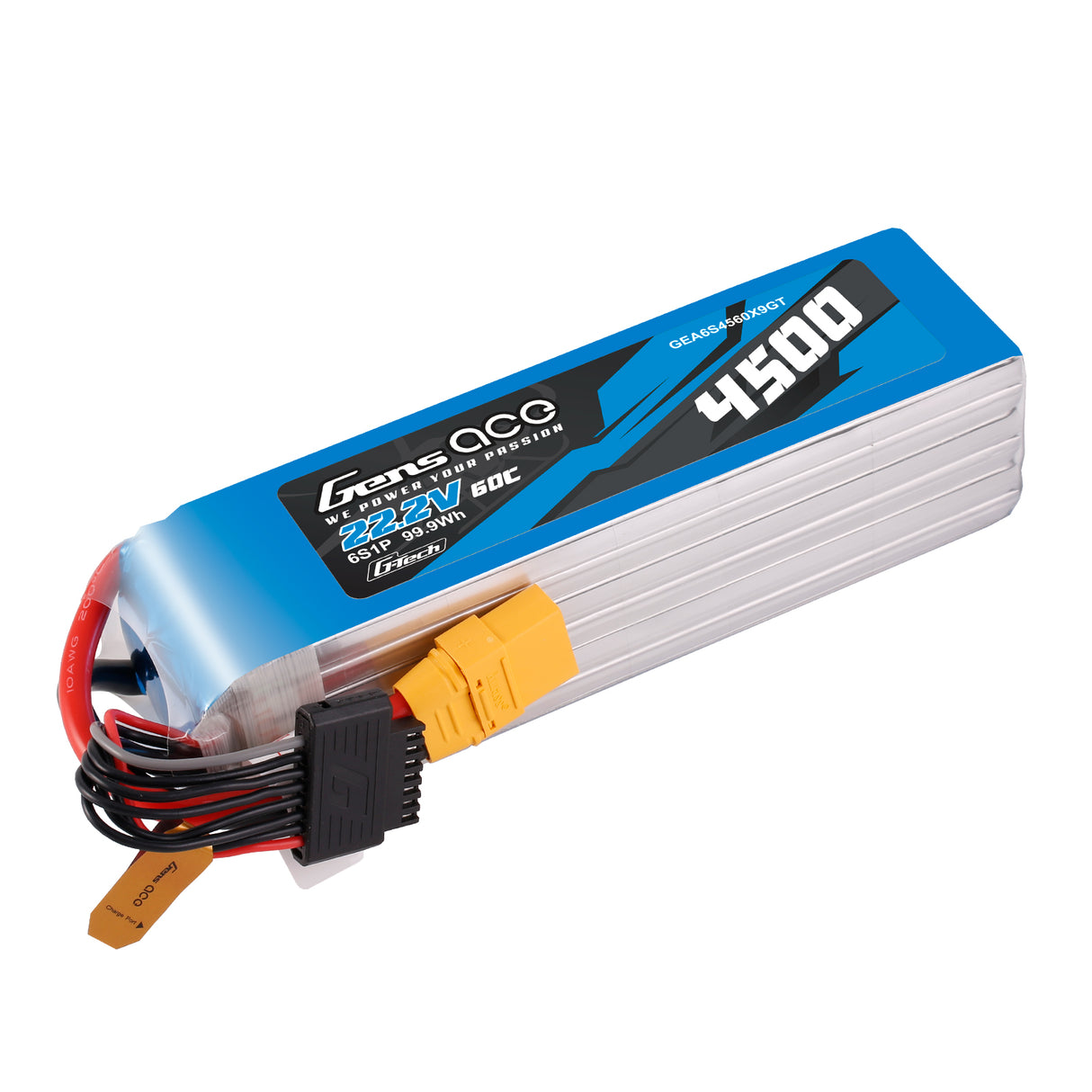 Gens Ace G-Tech 4500mAh 22.2V 60C 6S1P XT90 LIPO Battery Pack