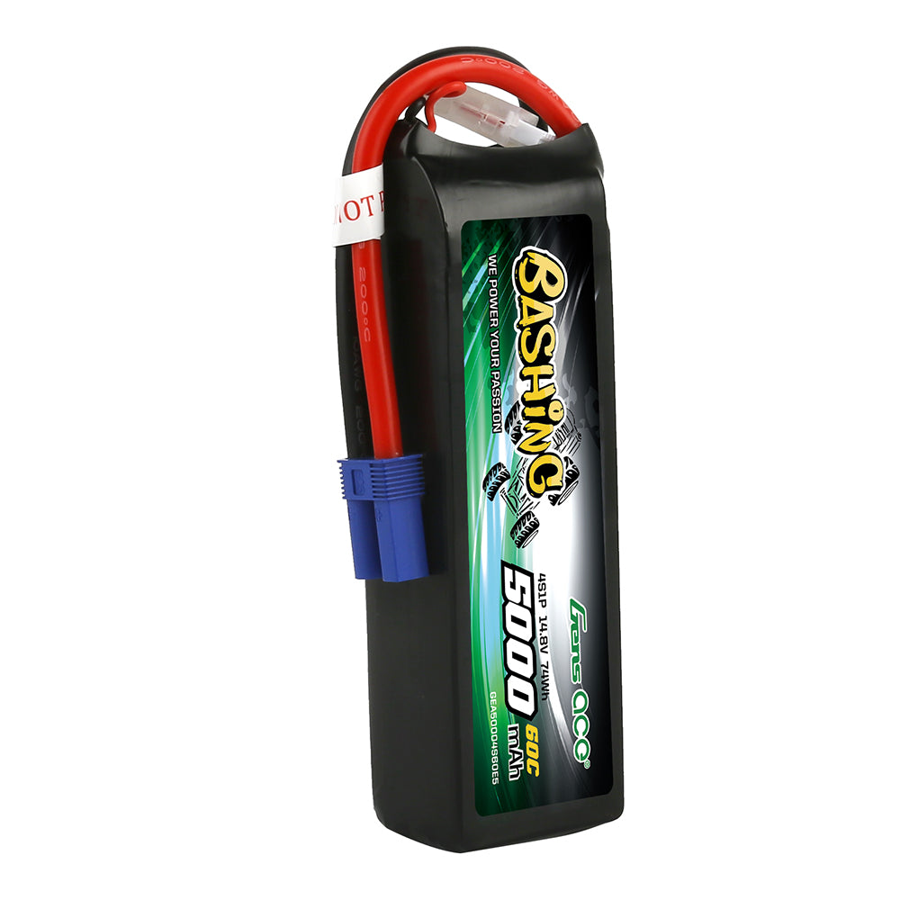 Gens ace 5000mAh 14.8V 4S 60C Lipo Battery Pack with EC5 Plug-Bashing Series