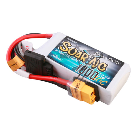 Gens ace G-Tech Soaring 1000mAh 11.1V 30C 3S1P Lipo Battery Pack with XT60 Plug