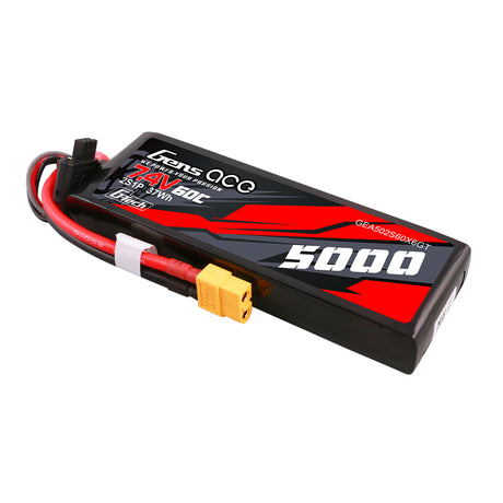 Gens ace G-Tech 5000mAh 7.4V 60C 2S1P Lipo PC material case with XT60 Plug