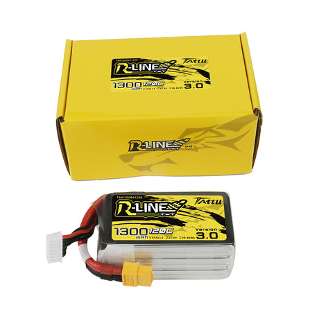 Tattu R-Line Version 3.0 1300mAh 6S 22.2V 120C Lipo Battery Pack with XT60 Plug