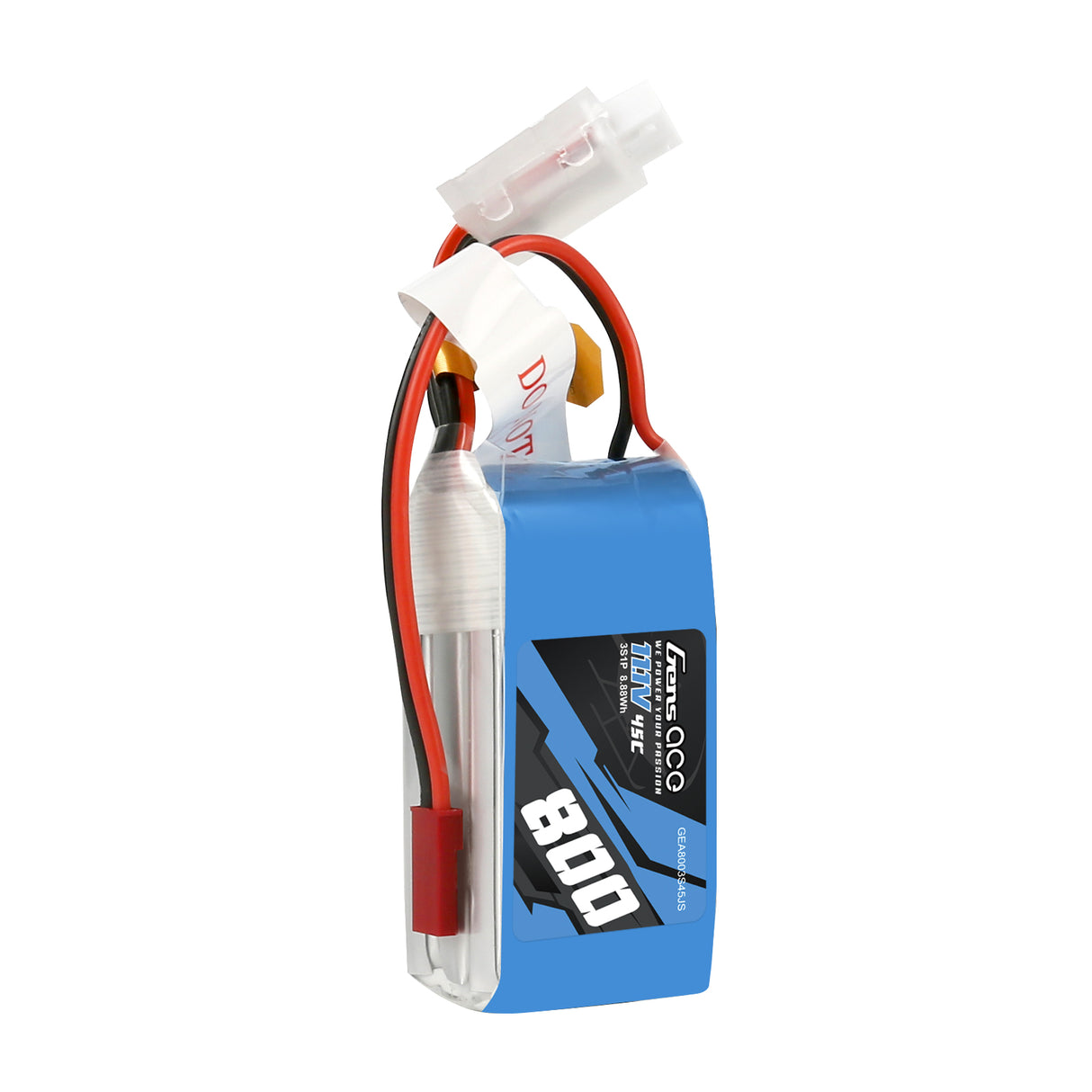 GENS ACE Lipo 800mAh 11.1V 45C 3S1P Lipo Battery Pack JST