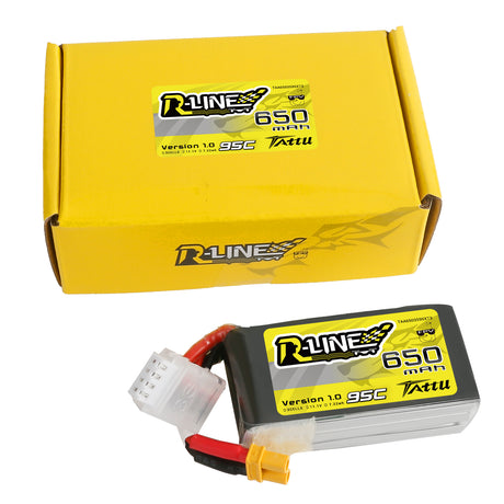 Tattu R-Line 650mAh 3S 11.1V 95C Lipo Battery with XT30