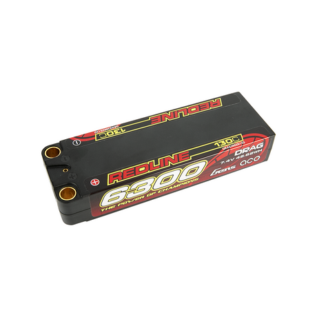 Gens ace Redline 1.0 6300mAh 2S2P 7.4V 130C HardCase 70# LiPo Battery