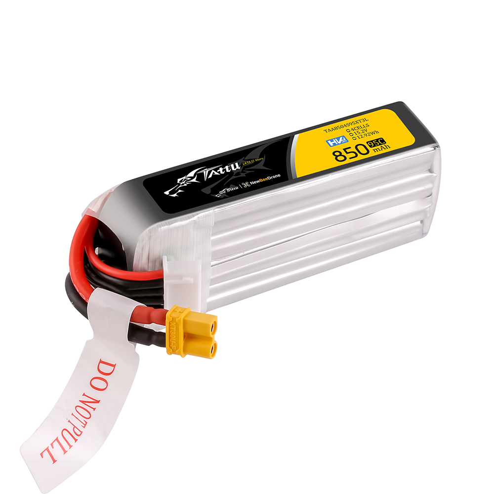 Tattu Lipo 850mAh 95C 4S1P 15.2V HV XT30U-F Long-Pack