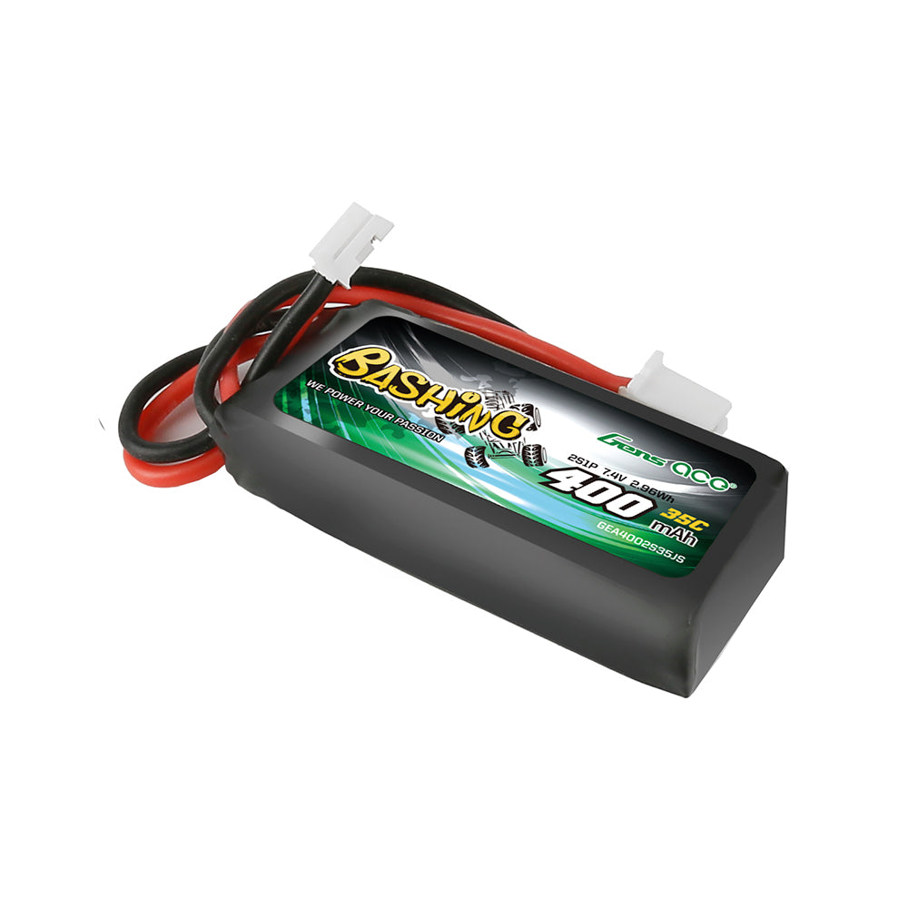 Gens ace 400mAh 7.4V 2S 35C Lipo Battery Pack with JST-PHR Plug-Bashing Series