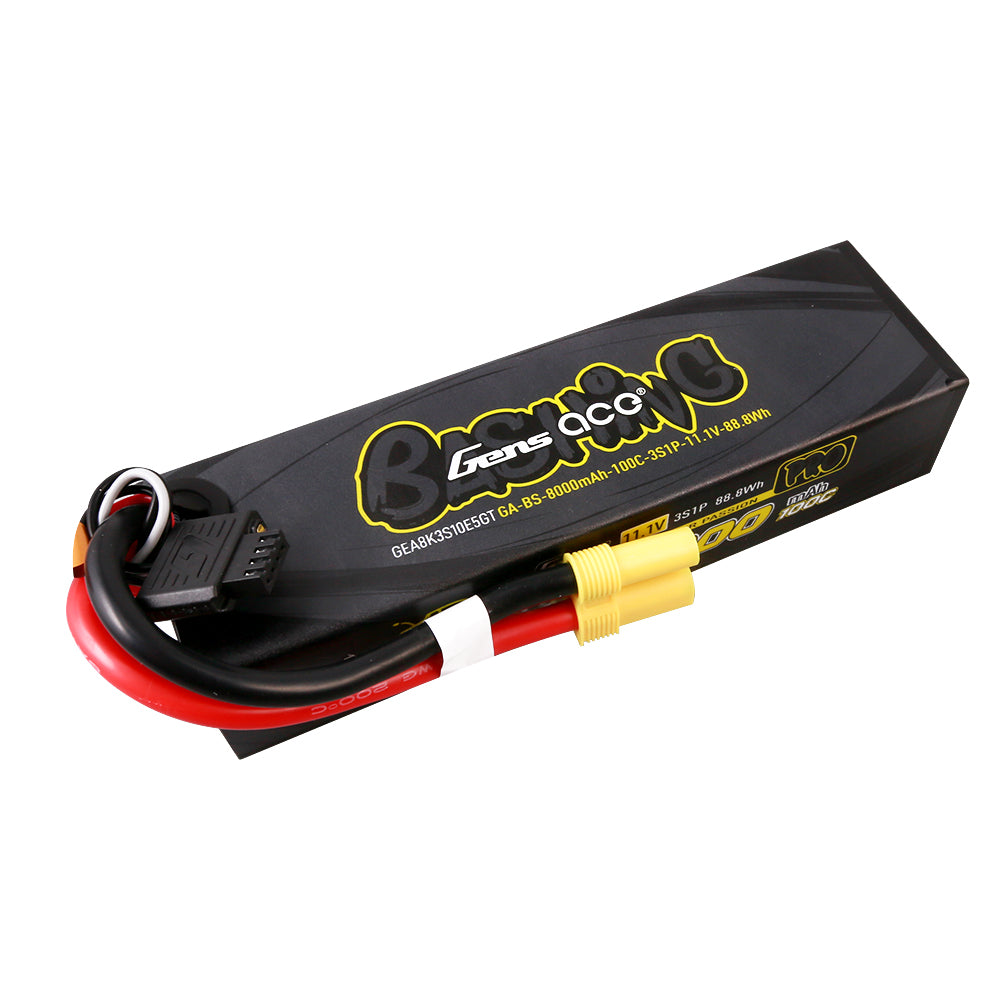 Gens ace G-Tech 8000mAh 11.1V 100C 3S Lipo Battery Pack with EC5-Bashing Series