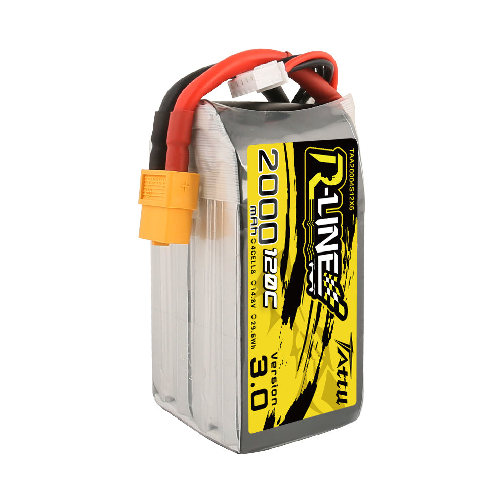 Tattu R-Line Version 3.0 2000mAh 4S 14.8V 120C Lipo Battery Pack with XT60 Plug