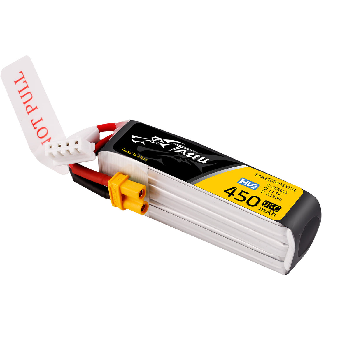 Tattu Lipo 450mAh 95C 3S1P 11.4V HV XT30U-F Long-pack