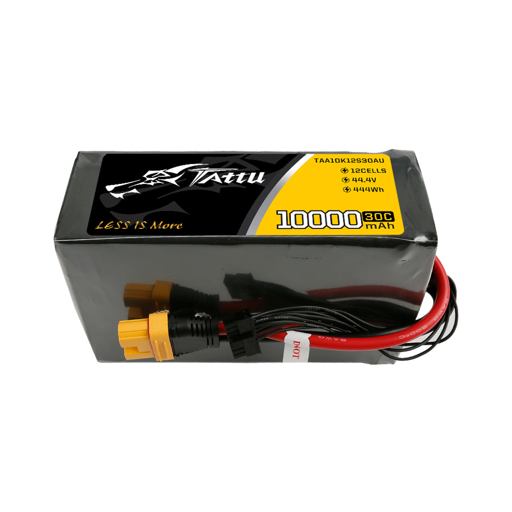 Tattu 10000mAh 44.4V 30C 12S1P Lipo Battery Pack with AS150U Plug