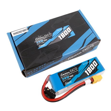 Gens ace G-Tech 1800mAh 7.4V 45C 2S1P Lipo Battery Pack with XT60 Plug