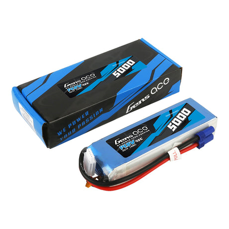 Gens ace 5000mAh 14.8V 45C 4S1P Heli Lipo Battery with EC5 Plug