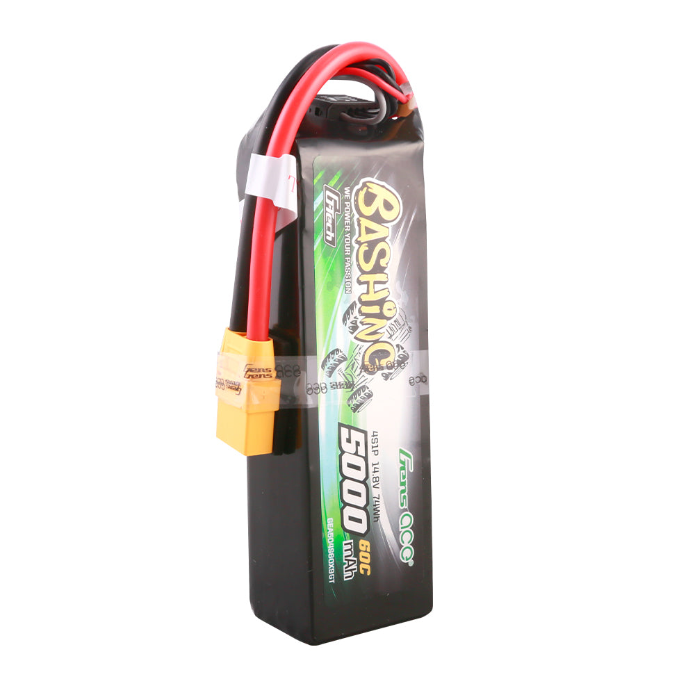 Gens ace G-Tech 5000mAh 14.8V 4S 60C Lipo Battery Pack with XT90 Plug-Bashing Series