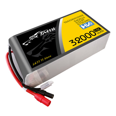 Tattu 32000mAh 22.8V 10C 6S1P HV High Voltage Lipo Battery Pack With AS150+XT150