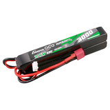 Gens ace 25C 3000mAh 2S2P 7.4V Saddle Airsoft Gun Lipo Battery with Mini Deans(T) Plug