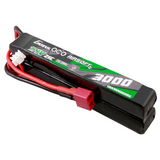 Gens ace 25C 3000mAh 2S2P 7.4V Saddle Airsoft Gun Lipo Battery with Mini Deans(T) Plug