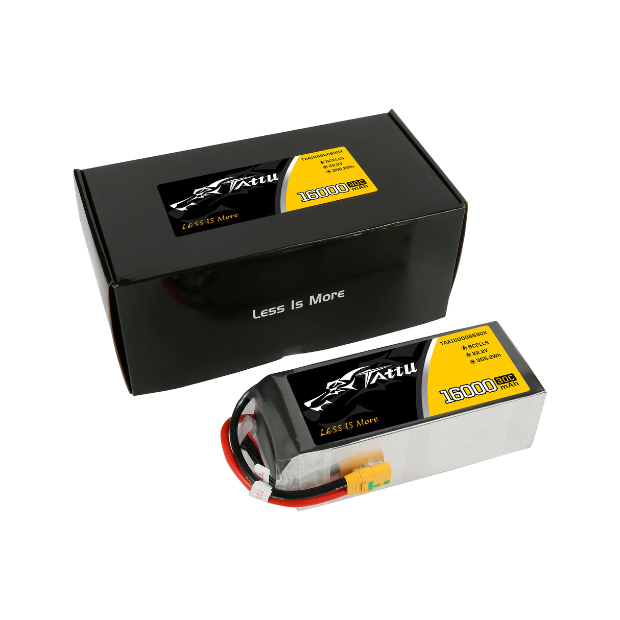 Tattu 16000mAh 22.2V 30C 6S1P LiPo Battery Pack with XT90 Anti-spark Plug