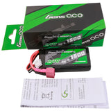 Gens ace 35C 1500mAh 2S1P 7.4V Airsoft Gun Lipo Battery with T Plug