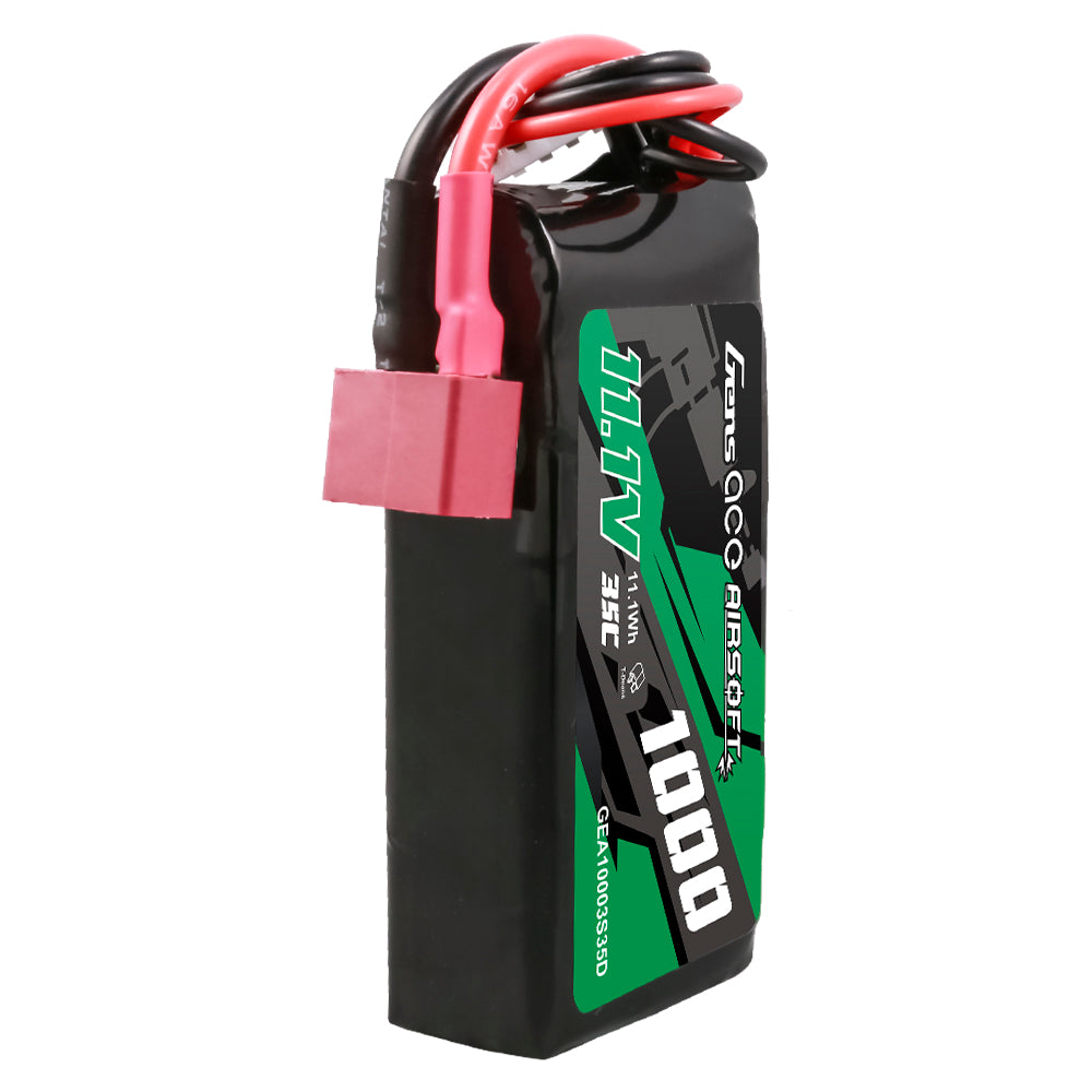 Gens ace 35C 1000mAh 3S1P 11.1V Airsoft Gun Lipo Battery with T Plug