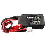 Gens ace 250mAh 7.4V 35C 2S1P Airsoft Gun Lipo Battery  with JST-SYP Plug