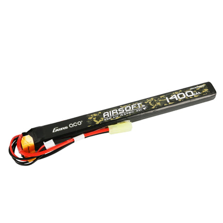 Gens ace 25C 1400mAh 3S1P 11.1V Airsoft Gun Lipo Battery with mini Tamiya Plug