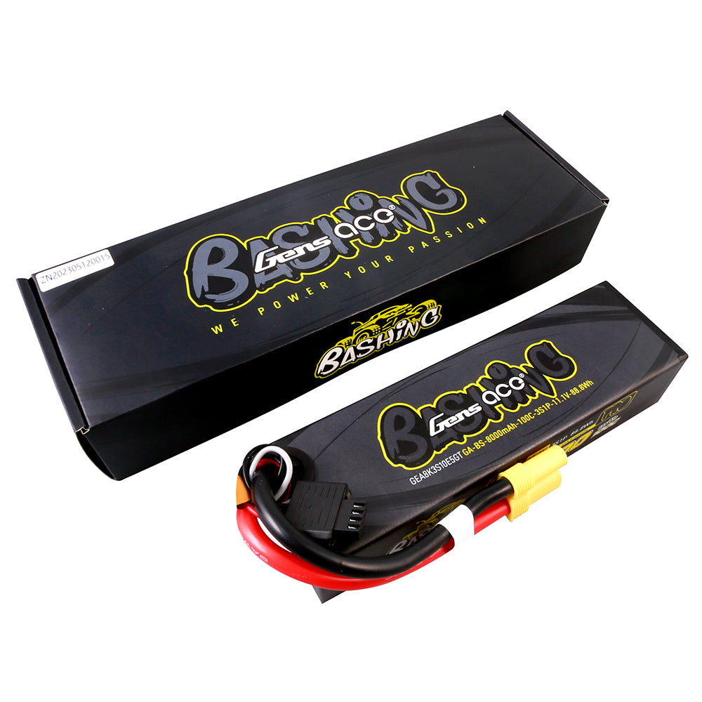 Gens ace G-Tech 8000mAh 11.1V 100C 3S Lipo Battery Pack with EC5-Bashing Series