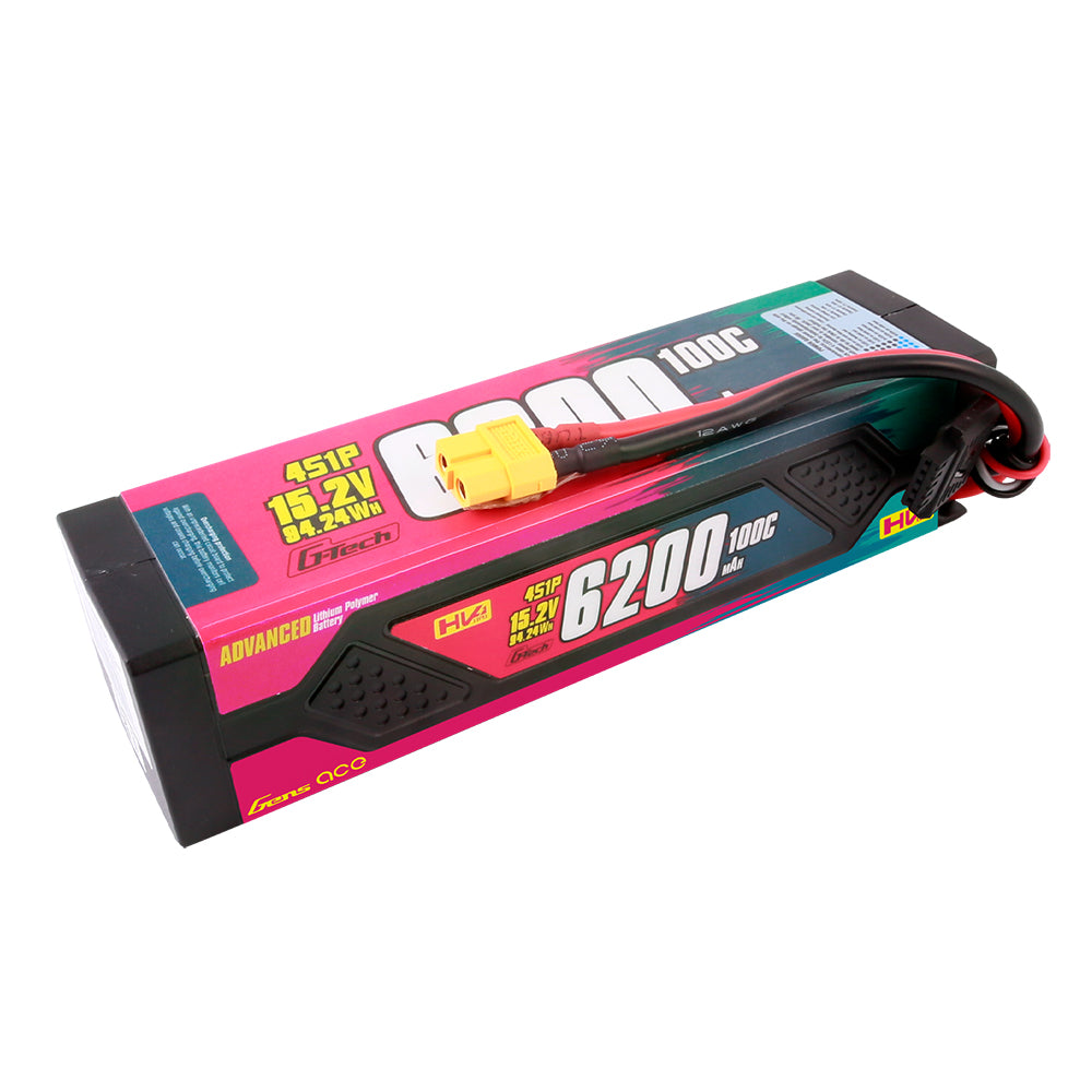 Gens ace G-Tech Advanced 6200mAh 15.2V 100C 4S1P HV Lipo Battery Pack HardCase with XT90